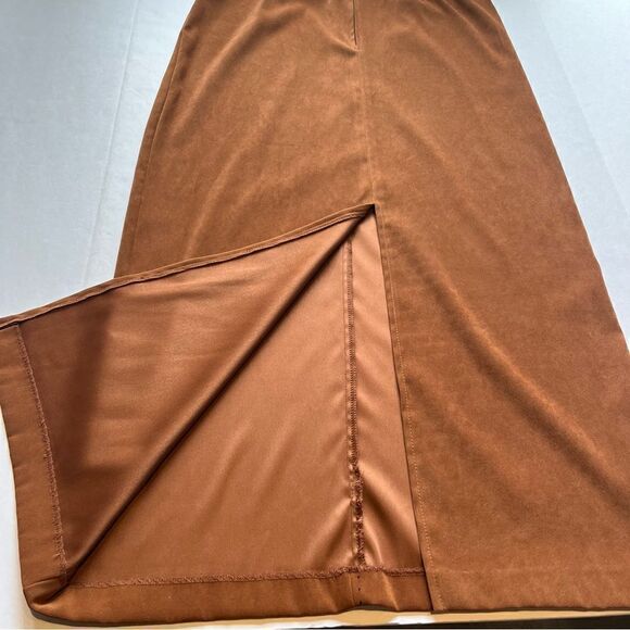 First Option Women's Maxi Skirt Rich Chocolate Brown Size 10 - Picture 11 of 11